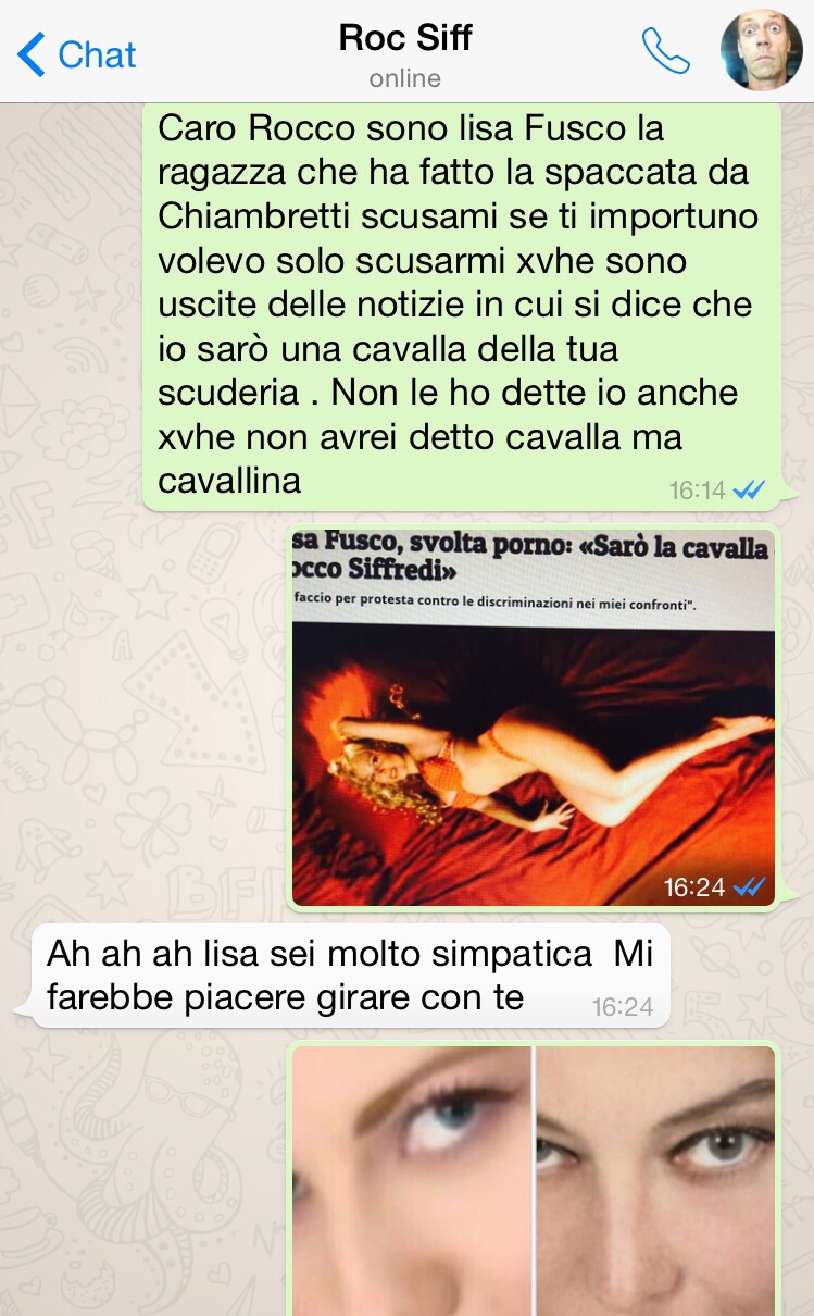 Ecco I Messaggi Hot Tra Siffredi E La Fusco Giriamo Un Porno Ilgiornale It