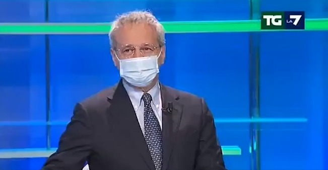Mentana va in onda con la mascherina: Mentana va in onda con la mascherina: