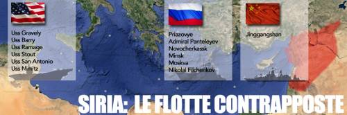 Crisi siriana, il Mediterraneo crocevia delle flotte militari
