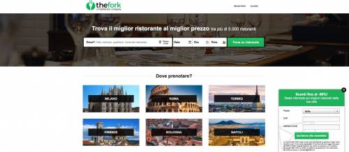 TheFork, basta un clic per prenotare il ristorante online