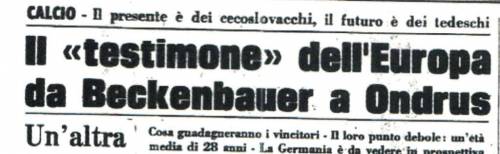 1976, la Cecoslovacchia dei poveri ma belli si prende la coppa con il «cucchiaio»
