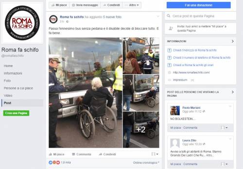 I bus non hanno la pedana, il disabile blocca il traffico