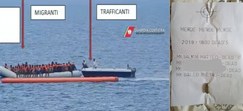 Proiettile e minacce di morte a Salvini e a chi denunciò le Ong