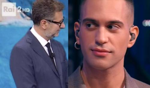 A Che tempo che fa Mahmood rivede la sua gaffe all'Eurovision