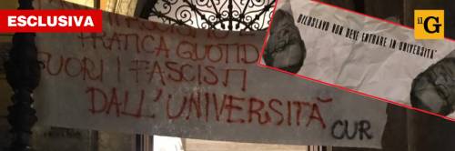 Biloslavo fuori dall'Ateneo: "Via i fasci dall'università"