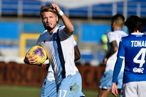 Lazio e Immobile, scatto da Champions