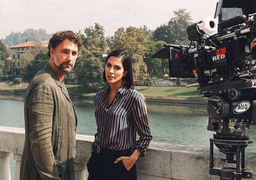 Lite in strada per Raoul Bova e Rocio Munoz Morales