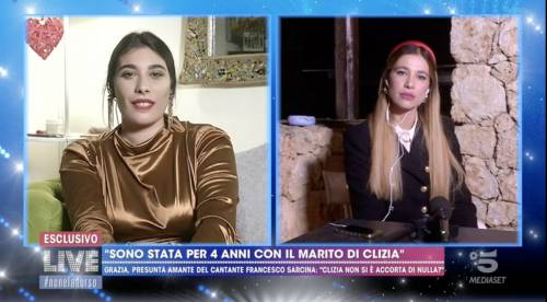 Clizia Incorvaia a confronto con la presunta amante di Sarcina
