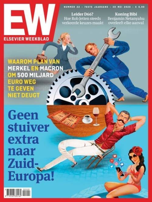 Copertina choc dall'Olanda: "Lavoriamo per pagare vacanze al Sud Europa"