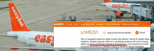 "Calabria terra di mafia e terremoti", bufera su sito easyJet
