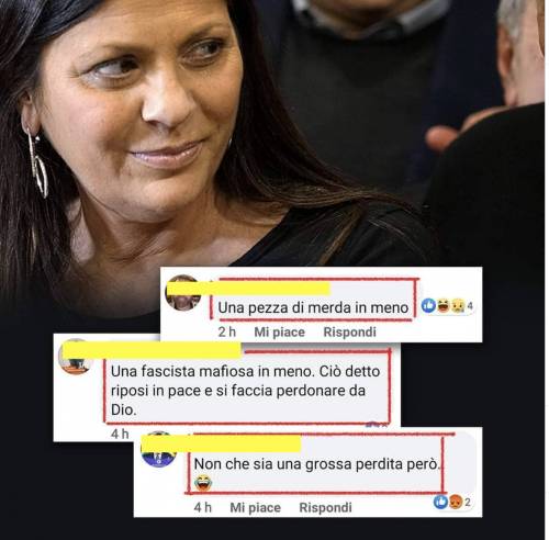 Vergogna sul web: frasi di odio contro Jole Santelli