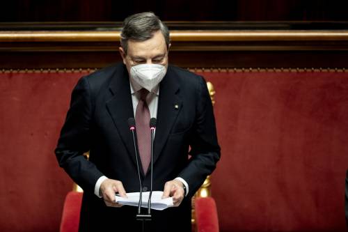 Draghi al Senato per la fiducia: "Italia più orgogliosa in Europa"