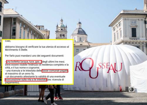 La follia di Rousseau: "Facci vedere bollette e tasse per verificare il profilo"