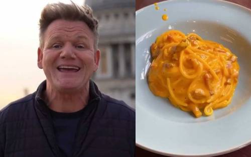 Chef Gordon Ramsay fa infuriare i social. "La mia carbonara", ma la ricetta è sbagliata