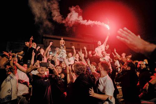 I festeggiamenti a Napoli per la Coppa Italia 5