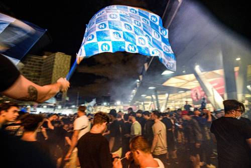 I festeggiamenti a Napoli per la Coppa Italia 7