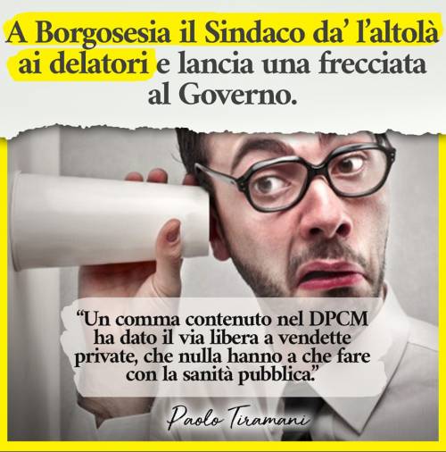 Sindaco leghista firma ordinanza contro gli "spioni" Sindaco leghista firma ordinanza contro gli "spioni"