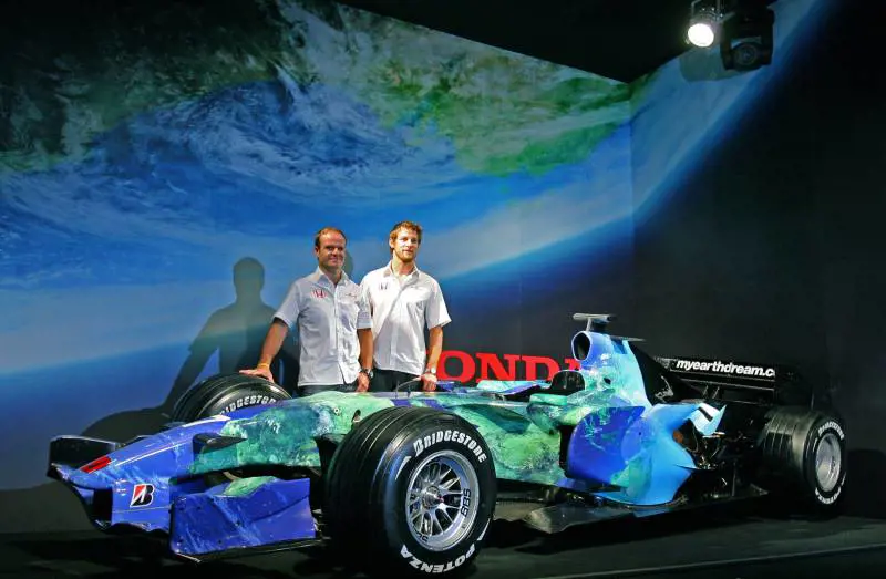 La Honda F1 sponsorizza la Terra da salvare 
con l'immagine del mondo sulla monoposto 