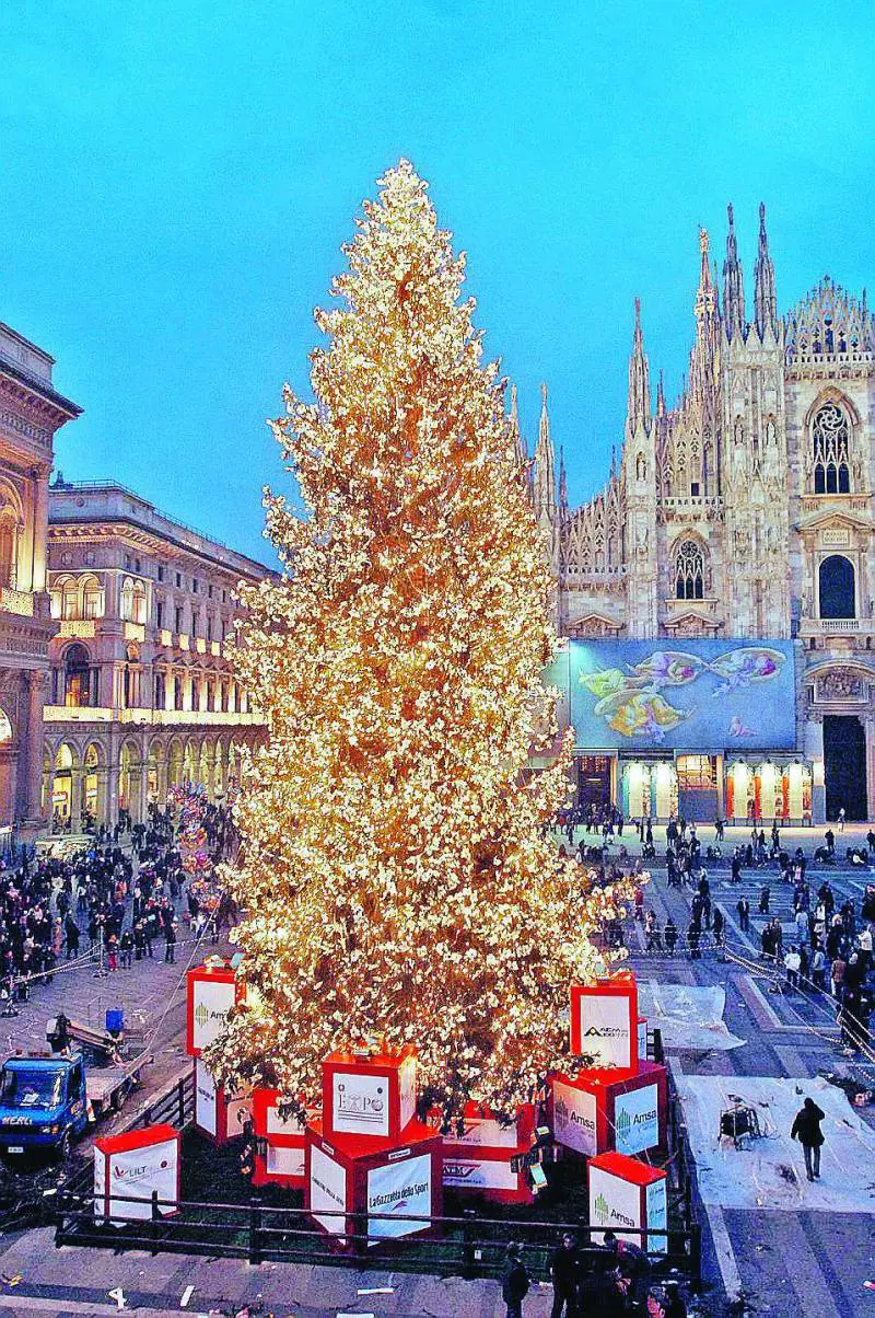 Sullalbero di Natale più alto dItalia 40mila luci