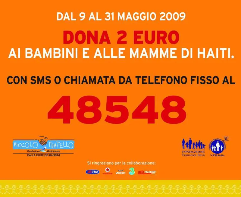 Sms solidale per Piccolo Fratello