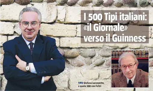 I 500 Tipi italiani: "il Giornale" verso il Guinness