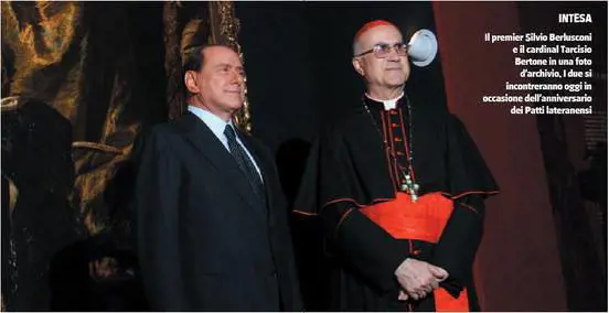 Il premier in Vaticano dopo il caso Ruby 
Bertone ci sarà: non c'è alcun imbarazzo