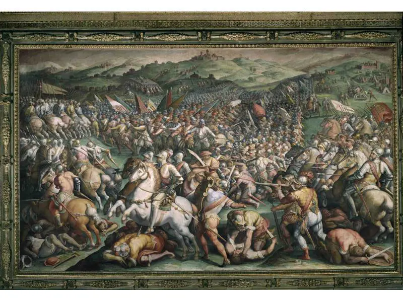 I carabinieri a Palazzo Vecchio per tutelare l’affresco di Vasari