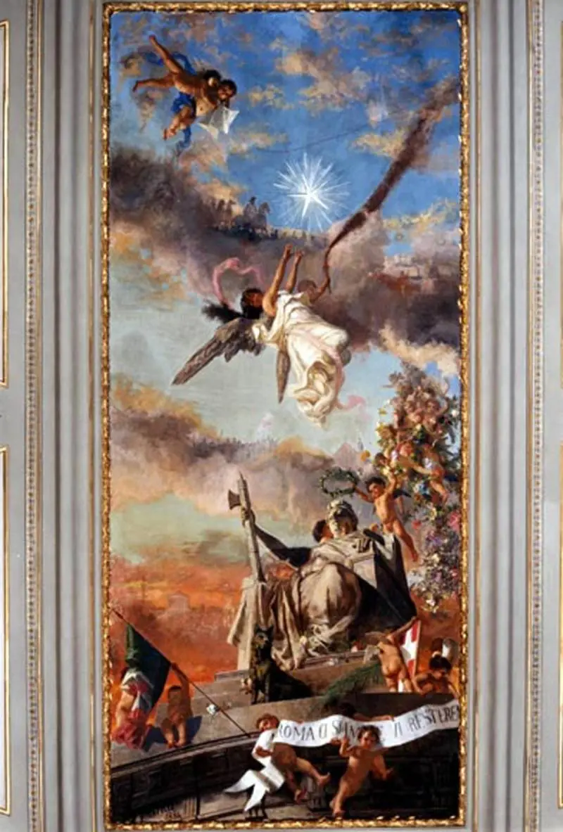 Montecitorio, crolla l'affresco nella Sala della Lupa