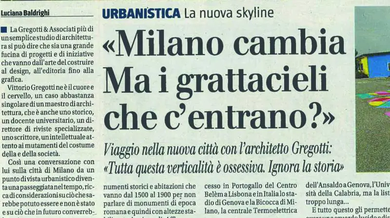 Daverio: «I grattacieli sono belli Quelli degli italiani anche di più»