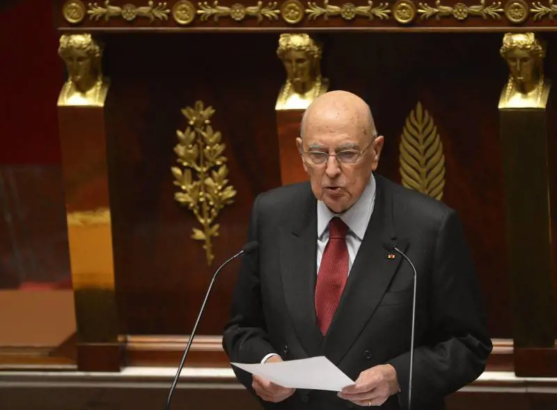 Il presidente della Repubblica Giorgio Napolitano
