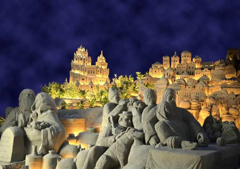 Bue e asinelli cacciati del presepe