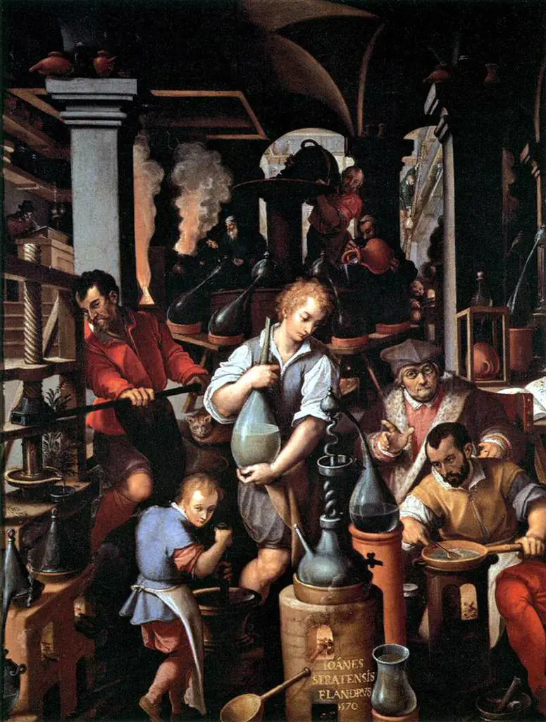 "Il laboratorio dell'alchimista" di Jan Van der Straet