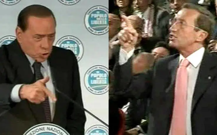 Gianfranco Fini contro Silvio Berlusconi: "Che fai, mi cacci?"