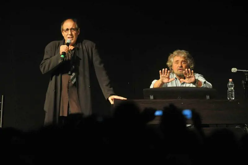 Beppe Grillo con Adriano Celentano