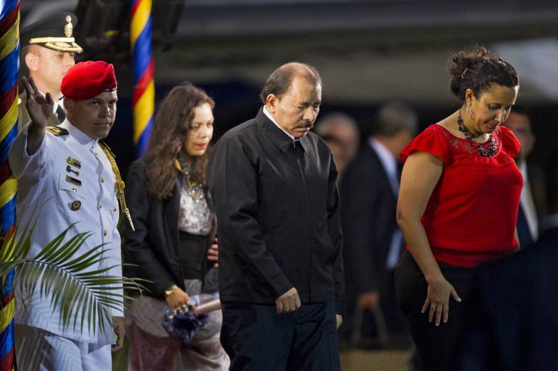 L'arrivo del presidente del Nicaragua, Daniel Ortega