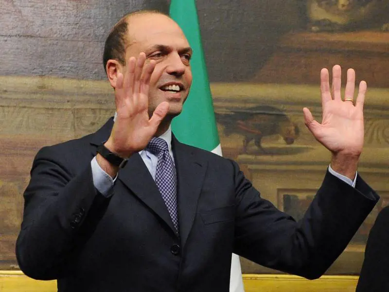 Il segretario del Pdl, Angelino Alfano, al termine delle consultazioni