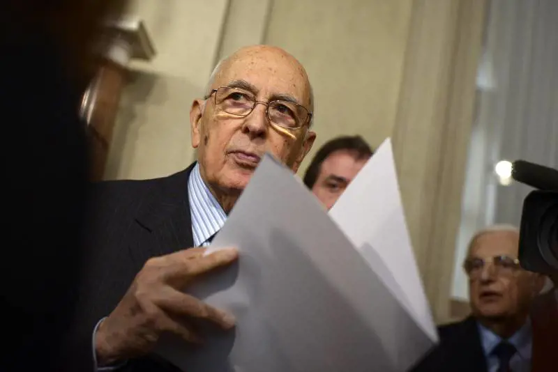 Il presidente della Repubblica Giorgio Napolitano