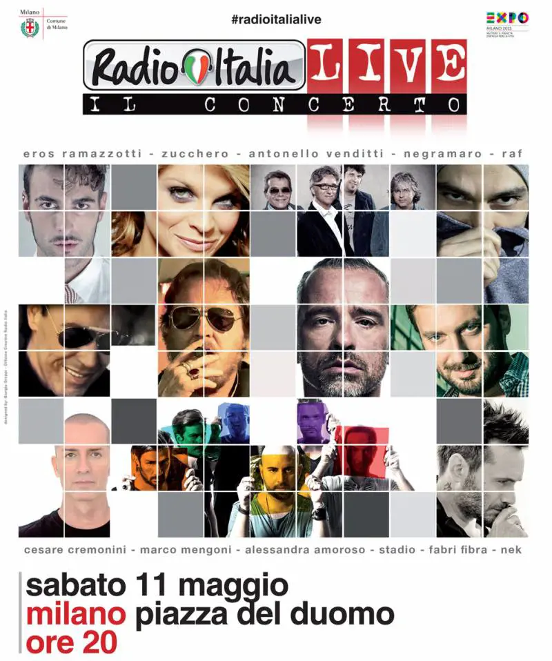 Eros e Fibra al concertone di Radio Italia