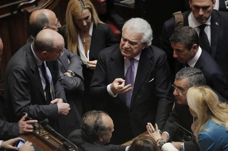 Capanello del Pdl durante il voto del capo dello Stato