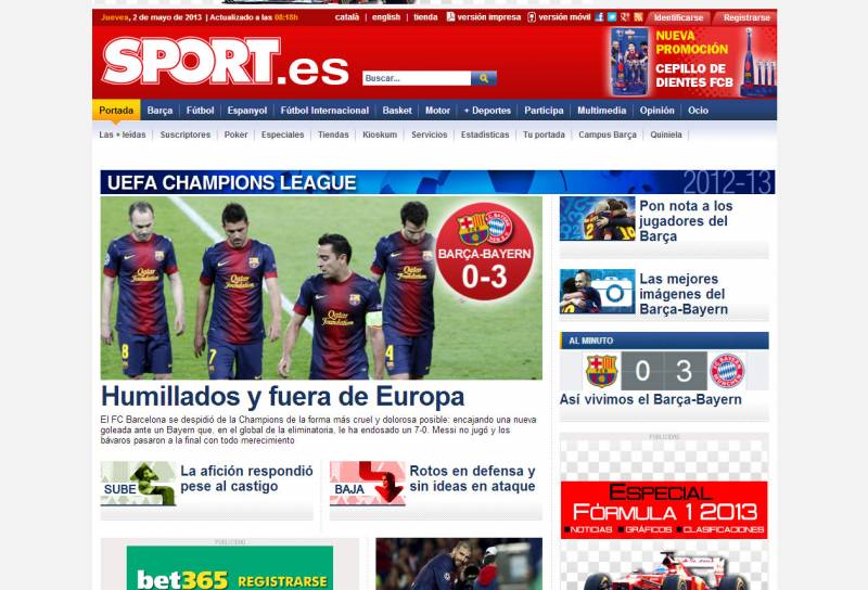 Il quotidiano sportivo spagnolo intitola: "Umiliati e fuori dall'Europa"