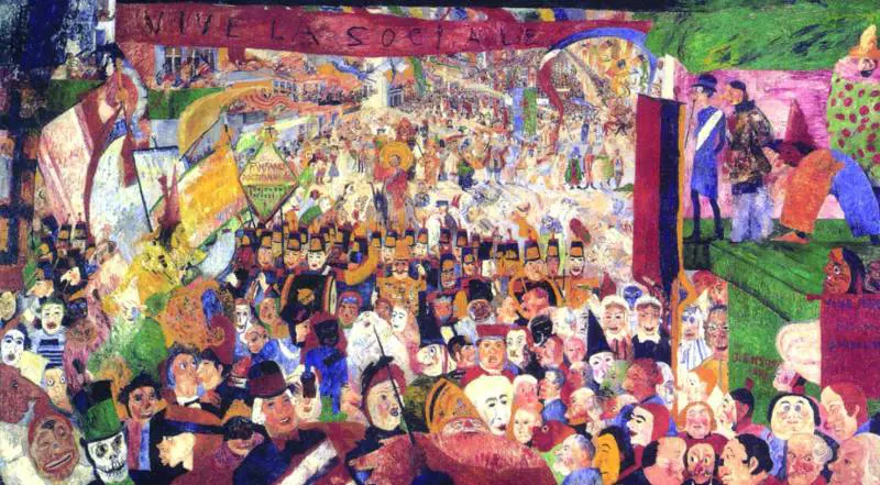 «L'entrata di Cristo a Bruxelles» (1889), di James Ensor