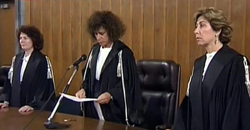 Un momento della lettura della sentenza del Rubygate