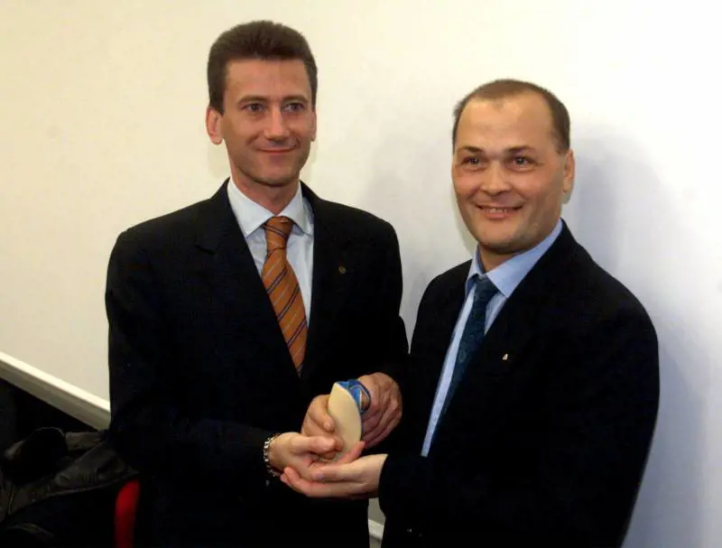 Walter Visigalli e il chirurgo Marco Lanzetta all'ospedale San Gerardo di Monza