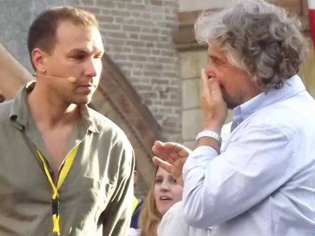 Pietro Vandini con Beppe Grillo