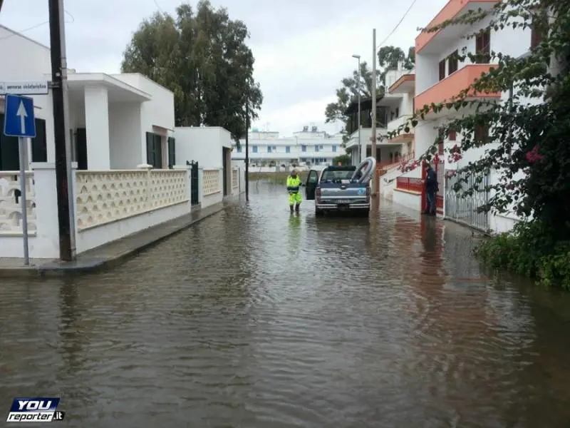 Fiumi d'acqua a Ugento (Lecce)