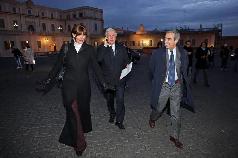 Annamaria Bernini, Paolo Romani e Maurizio Gasparri al Quirinale
