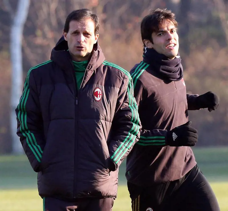 Allegri e Kakà a Milanello