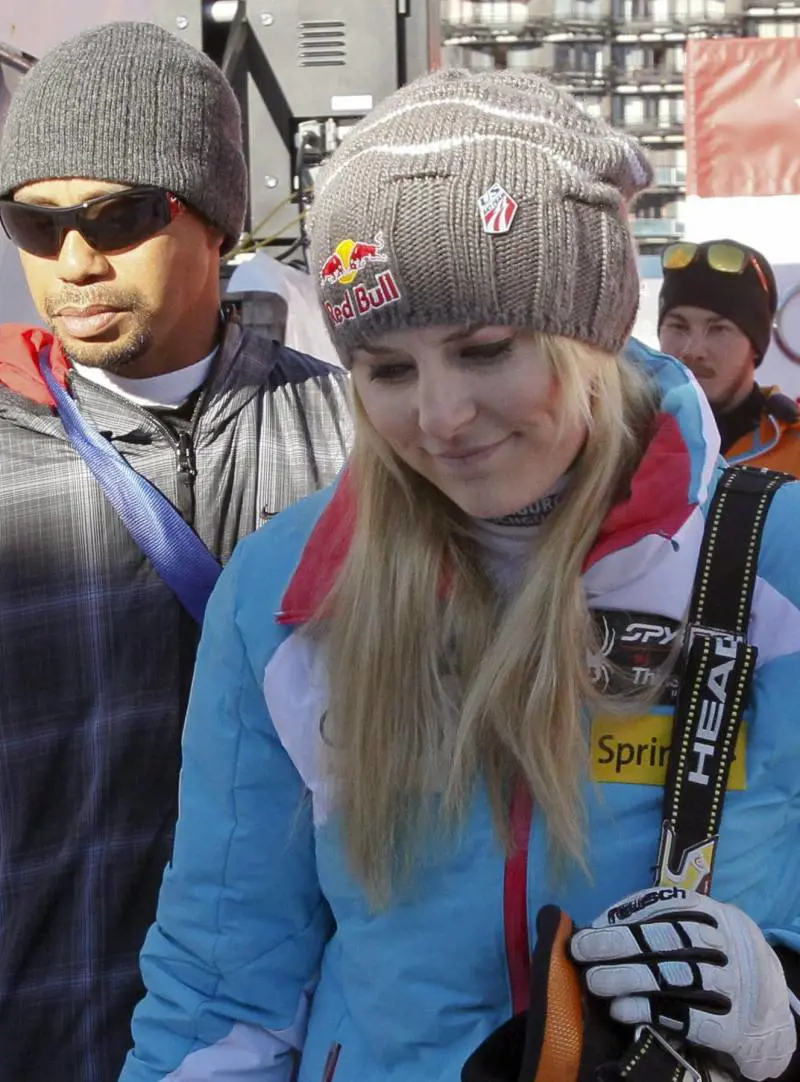 Tiger Woods e Lindsay Vonn a Val d'Isere