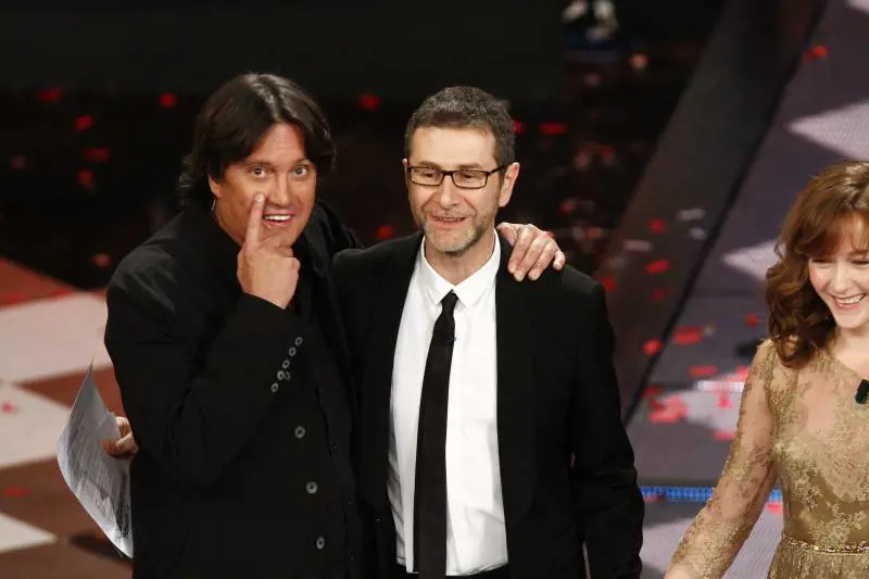 Fabio Fazio con Cristiano De Andrè