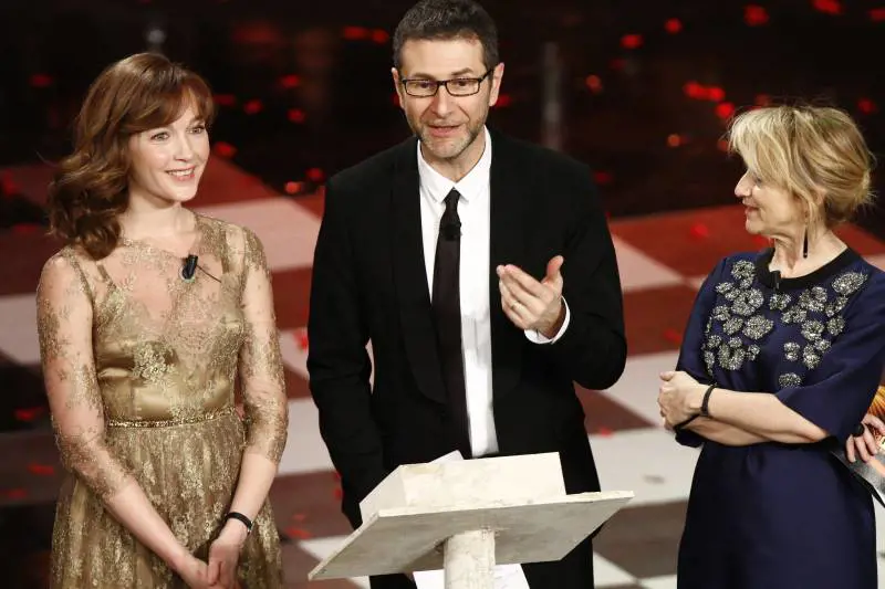 Cristiana Capotondi con Fazio e la Littizzetto